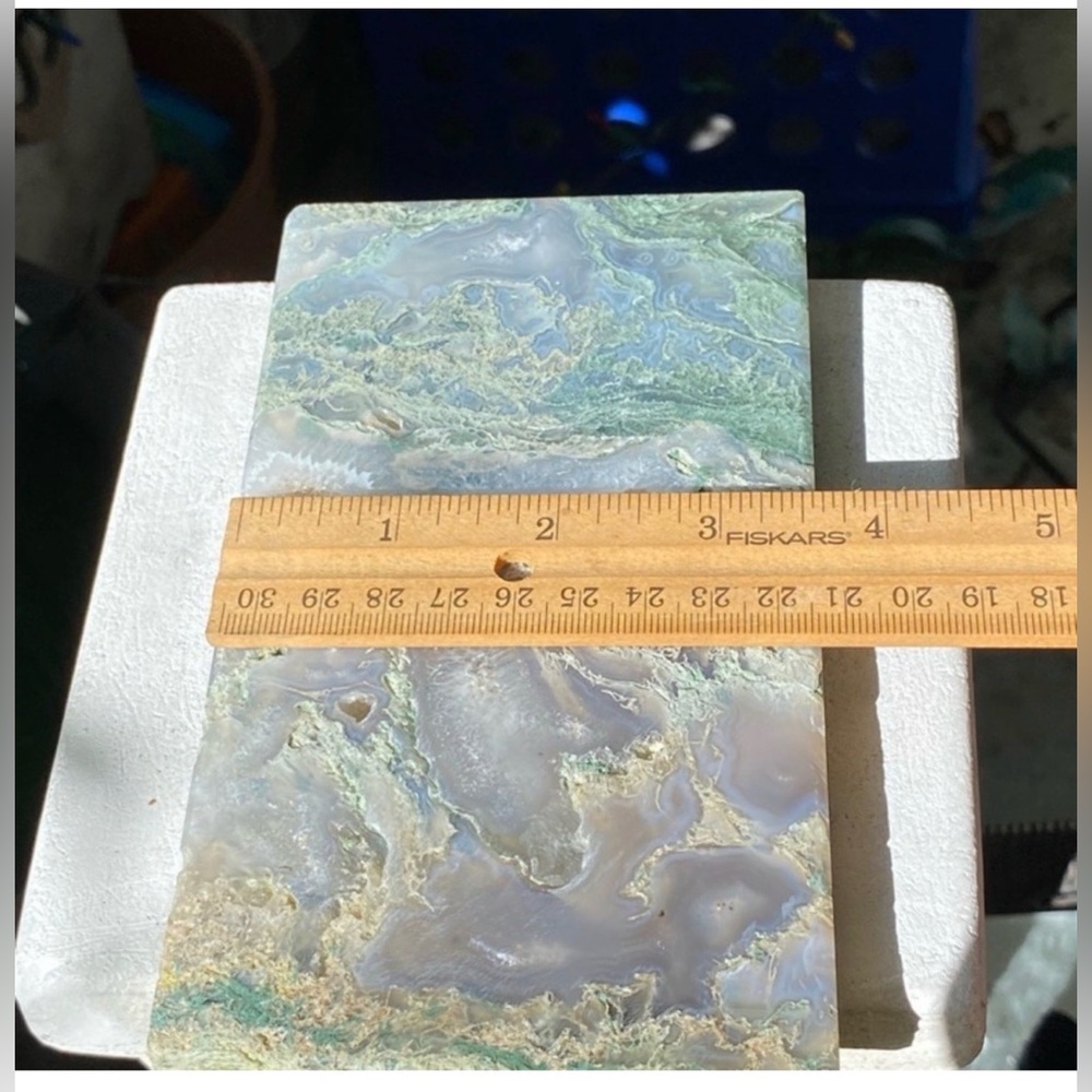 Natural Druzy Moss Agate Slab - Picture 10 of 11